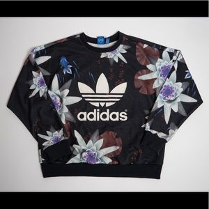 Floral Adidas Sweatshirt size M